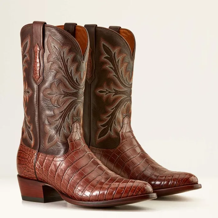 Men Bench Made James Western Boot Whiskey Nile Crocrustic Tobacco Ariat Western Boots Men Bench Made James Western Boot Whiskey Nile Crocrustic Tobacco Ariat Western Boots
