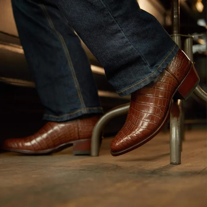 Men Bench Made James Western Boot Whiskey Nile Crocrustic Tobacco Ariat Western Boots Men Bench Made James Western Boot Whiskey Nile Crocrustic Tobacco Ariat Western Boots