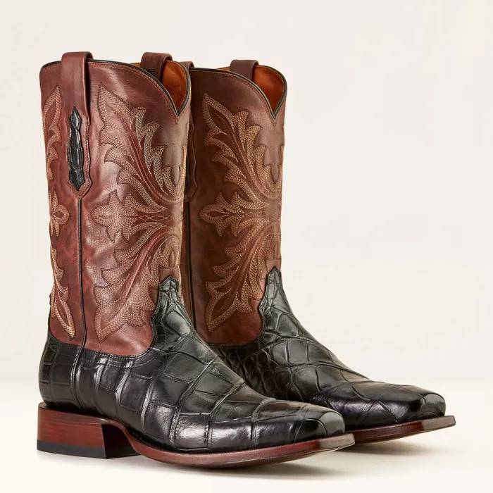 Men Bench Made Stilwell Western Boot Black American Alligatorwhiskey Brown Ariat Western Boots Men Bench Made Stilwell Western Boot Black American Alligatorwhiskey Brown Ariat Western Boots