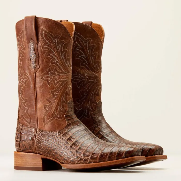 Men Bench Made Stilwell Western Boot Natural Caiman Belly Ariat Western Boots Men Bench Made Stilwell Western Boot Natural Caiman Belly Ariat Western Boots