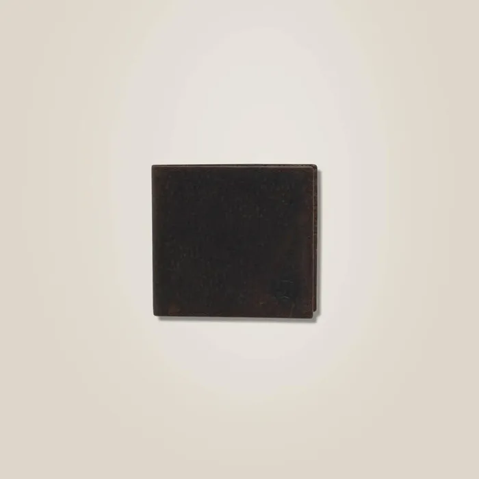 Men Bifold Wallet Logo Brown Rowdy Ariat Bags and Wallets