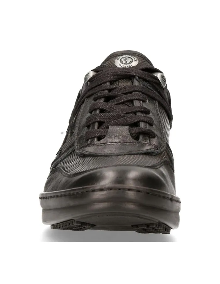 Men Black Hybrid With Laces MHy021S2 New Rock Sneakers
