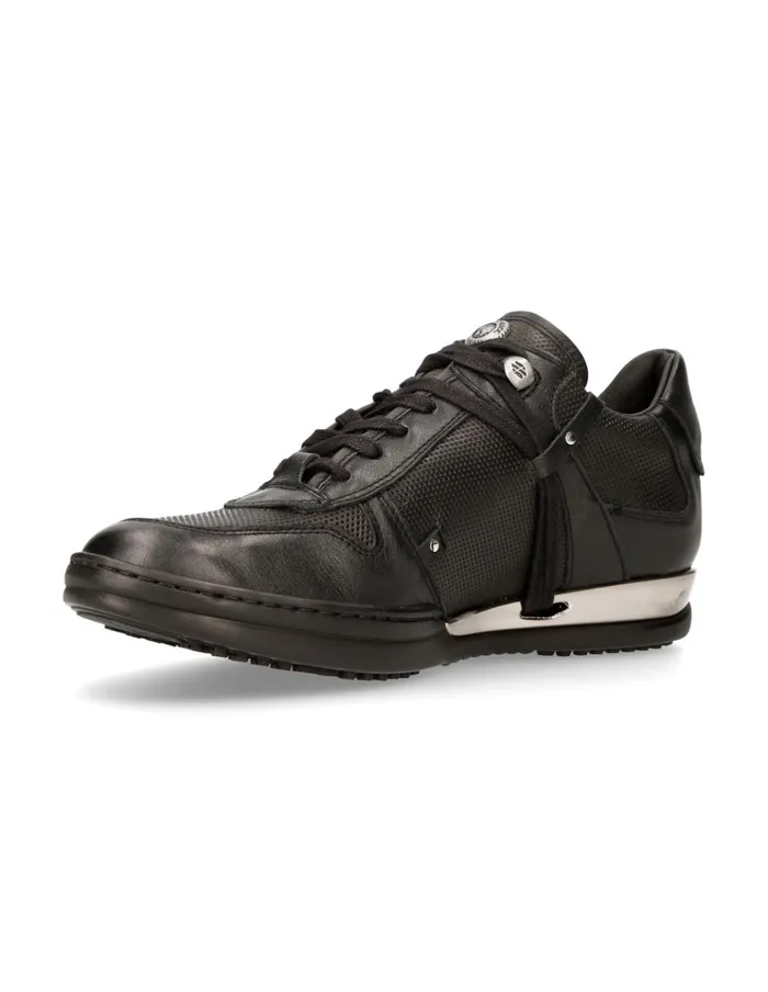 Men Black Hybrid With Laces MHy021S2 New Rock Sneakers