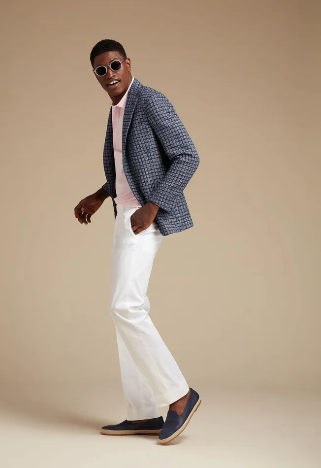 Men Blue Basket Weave Jacket Blue Paul Stuart Sport Jacket and Blazers Men Blue Basket Weave Jacket Blue Paul Stuart Sport Jacket and Blazers