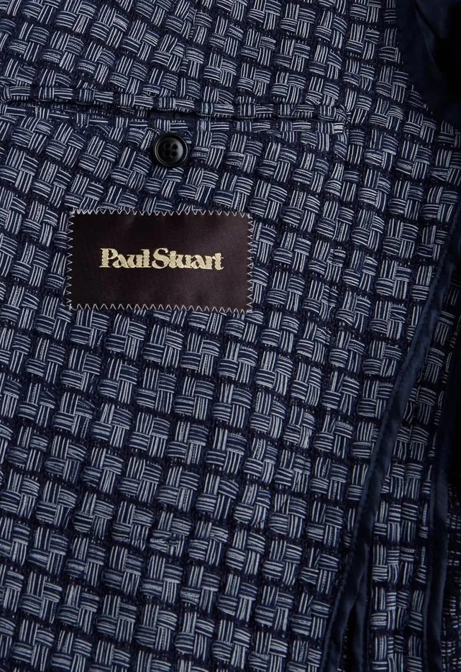 Men Blue Basket Weave Jacket Blue Paul Stuart Sport Jacket and Blazers Men Blue Basket Weave Jacket Blue Paul Stuart Sport Jacket and Blazers