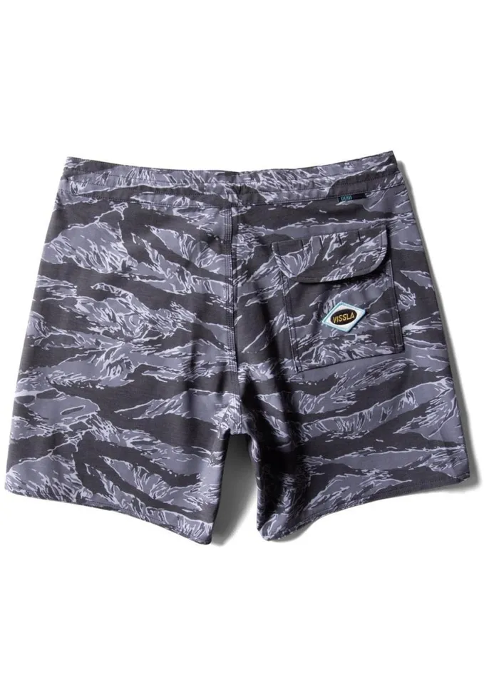 Men Boardshorts Vissla Short Sets 15034 Boys Boardshort Black Tiger Camo