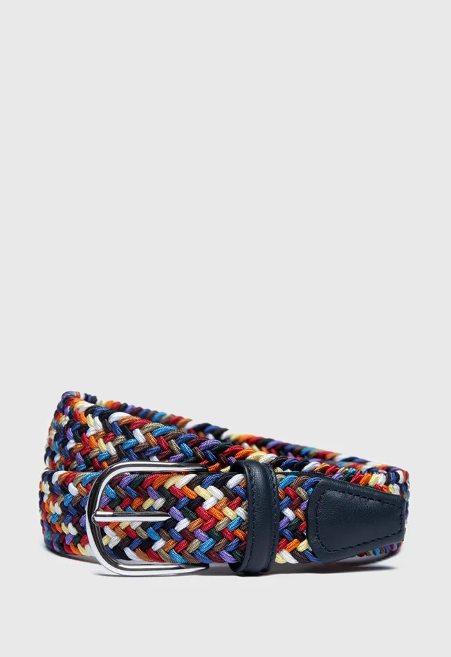 Men Braided Stretch Belt Tanmix Paul Stuart Accessories Men Braided Stretch Belt Tanmix Paul Stuart Accessories