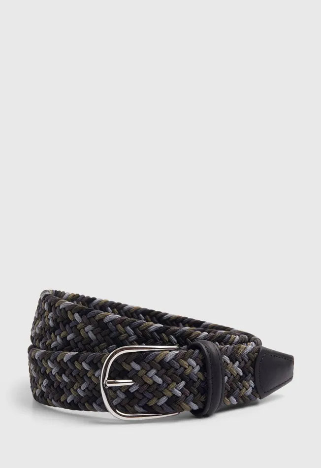 Men Braided Stretch Belt Tanmix Paul Stuart Accessories Men Braided Stretch Belt Tanmix Paul Stuart Accessories