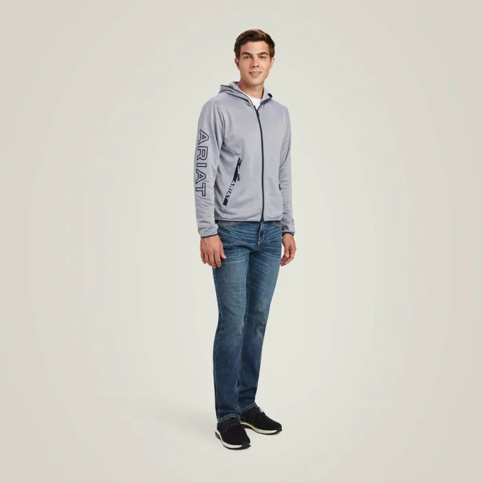 Men Byron Full Zip Hoodie Heather Grey Ariat Sweatshirts and Hoodies Men Byron Full Zip Hoodie Heather Grey Ariat Sweatshirts and Hoodies