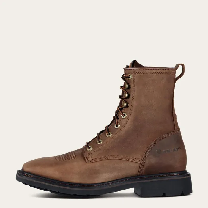 Men Cascade 8034 Wide Square Toe Work Boot Alamo Brown Ariat Work Boots Men Cascade 8034 Wide Square Toe Work Boot Alamo Brown Ariat Work Boots