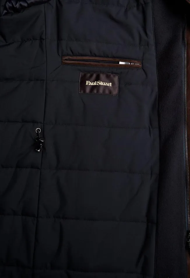 Men Cashmere Car Coat Navy Paul Stuart Outerwear