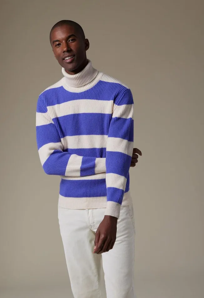 Men Cashmere Striped Turtleneck Lavenderwhite Paul Stuart Sweaters Men Cashmere Striped Turtleneck Lavenderwhite Paul Stuart Sweaters