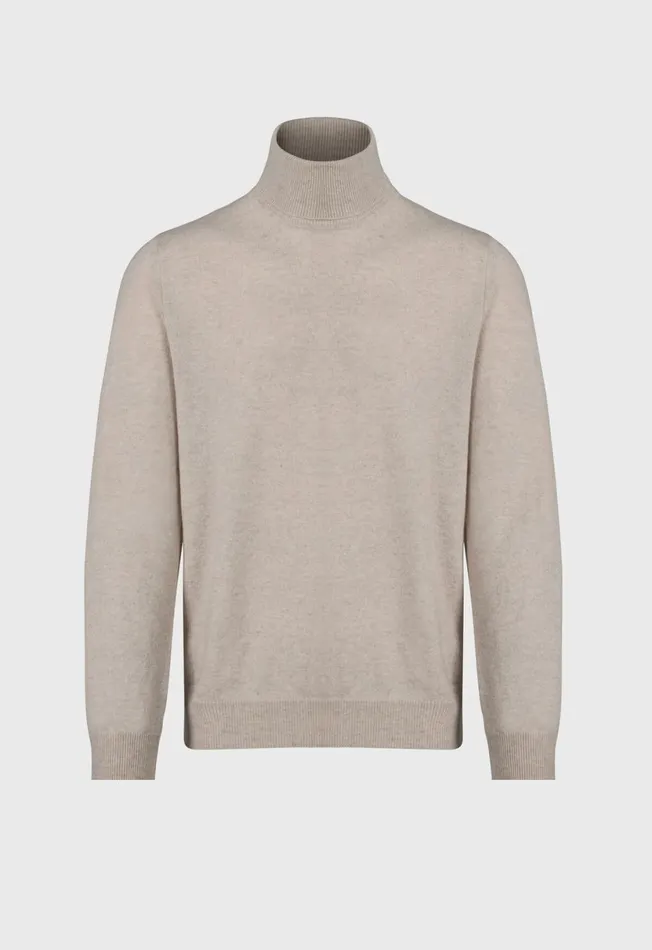 Men Cashmere Turtleneck Black Paul Stuart Sweaters