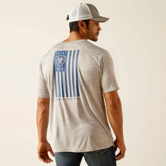 Men Charger Ariat Spirited TShirt Light Grey Heather Ariat TShirts and Polos