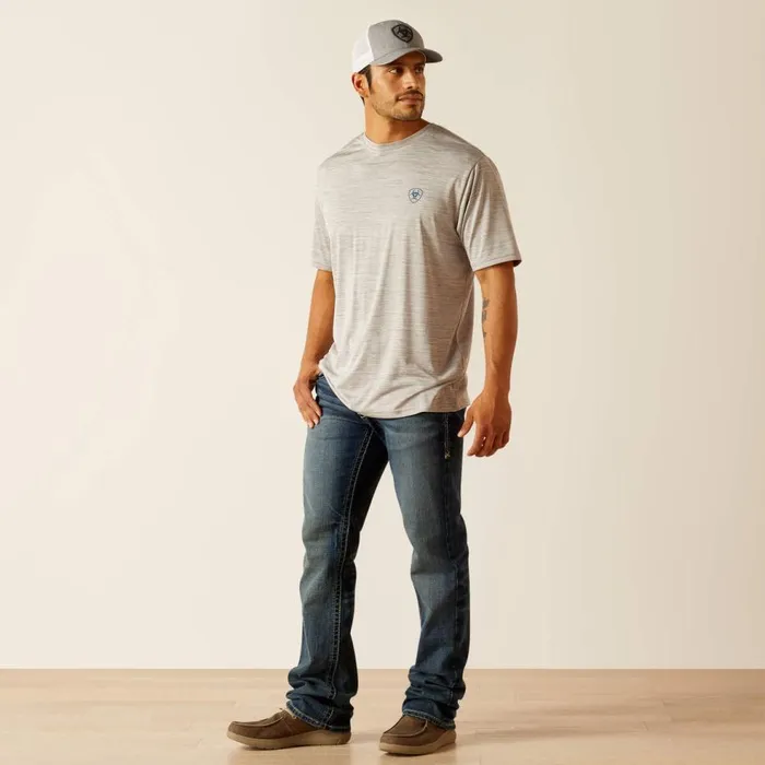 Men Charger Ariat Spirited TShirt Light Grey Heather Ariat TShirts and Polos Men Charger Ariat Spirited TShirt Light Grey Heather Ariat TShirts and Polos