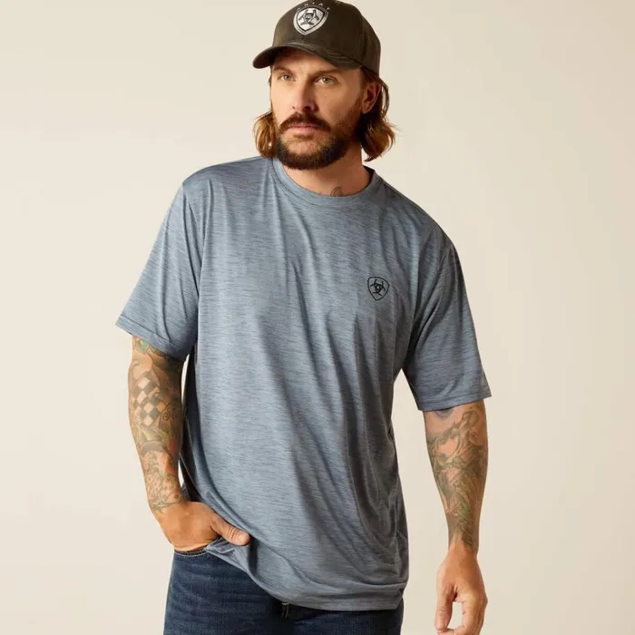 Men Charger Ariat Spirited TShirt Newsboy Blue Ariat TShirts and Polos