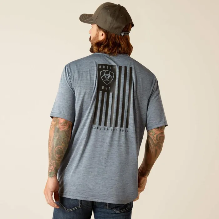 Men Charger Ariat Spirited TShirt Newsboy Blue Ariat TShirts and Polos Men Charger Ariat Spirited TShirt Newsboy Blue Ariat TShirts and Polos