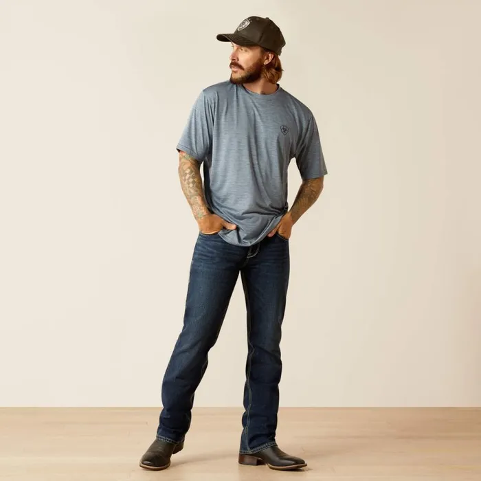 Men Charger Ariat Spirited TShirt Newsboy Blue Ariat TShirts and Polos Men Charger Ariat Spirited TShirt Newsboy Blue Ariat TShirts and Polos