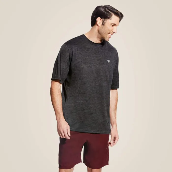 Men Charger Basic TShirt Charcoal Ariat TShirts and Polos