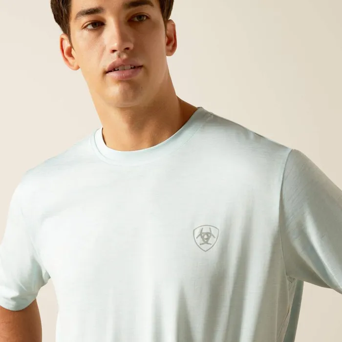 Men Charger Crestline TShirt Iced Aqua Ariat TShirts and Polos Men Charger Crestline TShirt Iced Aqua Ariat TShirts and Polos