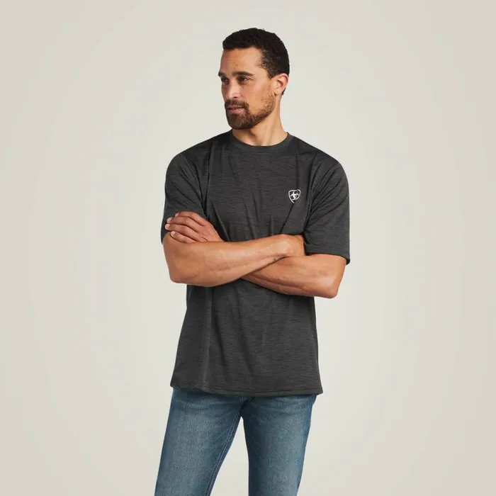 Men Charger Vertical Flag Tee Charcoal Ariat TShirts and Polos Men Charger Vertical Flag Tee Charcoal Ariat TShirts and Polos