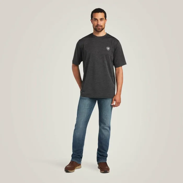 Men Charger Vertical Flag Tee Charcoal Ariat TShirts and Polos Men Charger Vertical Flag Tee Charcoal Ariat TShirts and Polos