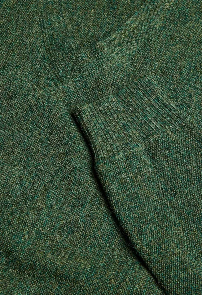 Men Classic Alpaca Links VNeck Sweater Green Mix Paul Stuart Sweaters