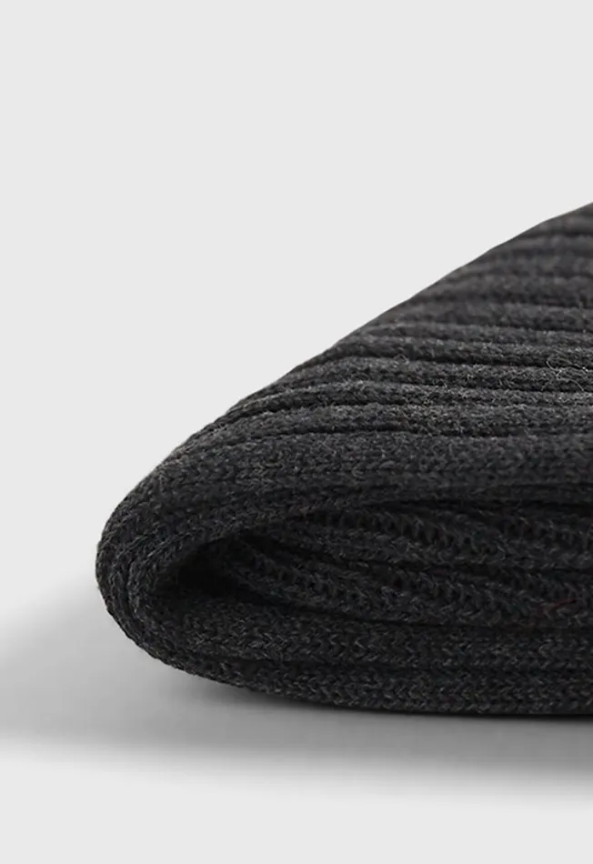 Men Classic Cotton Ribbed Sock Black Paul Stuart Socks