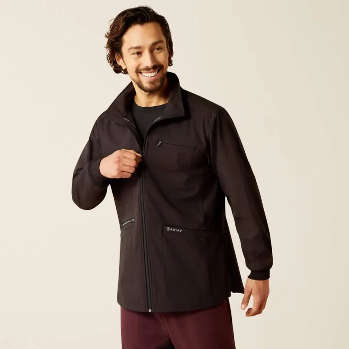 Men Conrad Utility Scrub Jacket Black Ariat Scrubs