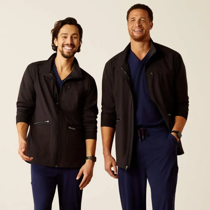 Men Conrad Utility Scrub Jacket Black Ariat Scrubs Men Conrad Utility Scrub Jacket Black Ariat Scrubs