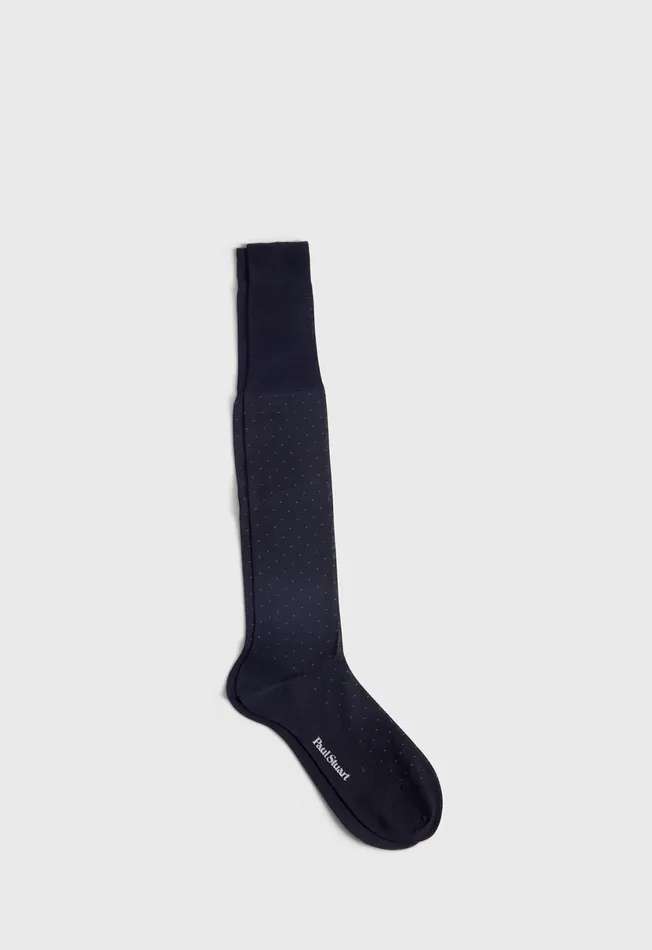 Men Cotton Birdx27s Eye Sock Black Paul Stuart Socks