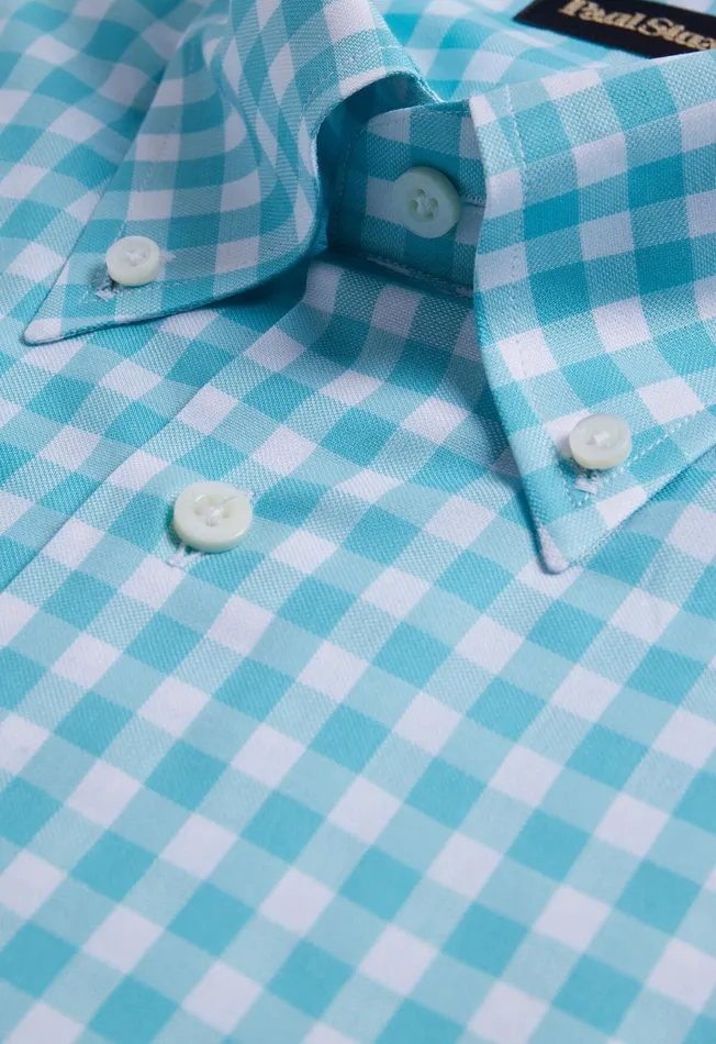 Men Cotton Gingham Sport Shirt Blue Paul Stuart Sport Shirts Men Cotton Gingham Sport Shirt Blue Paul Stuart Sport Shirts
