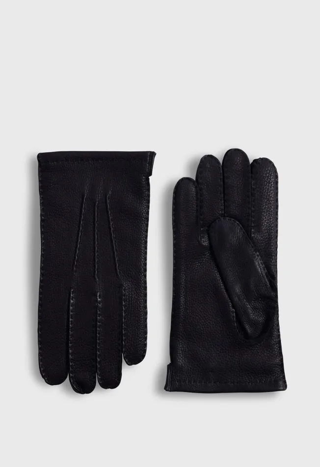 Men Deerskin Glove Black Paul Stuart Accessories