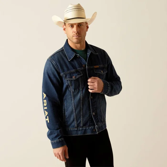 Men Denim Team Trucker Jacket Richford Ariat Jackets and Vests