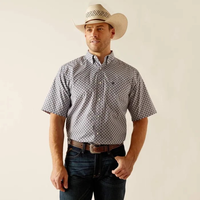 Men Denver Classic Fit Shirt Blue Ariat Button Down Shirts