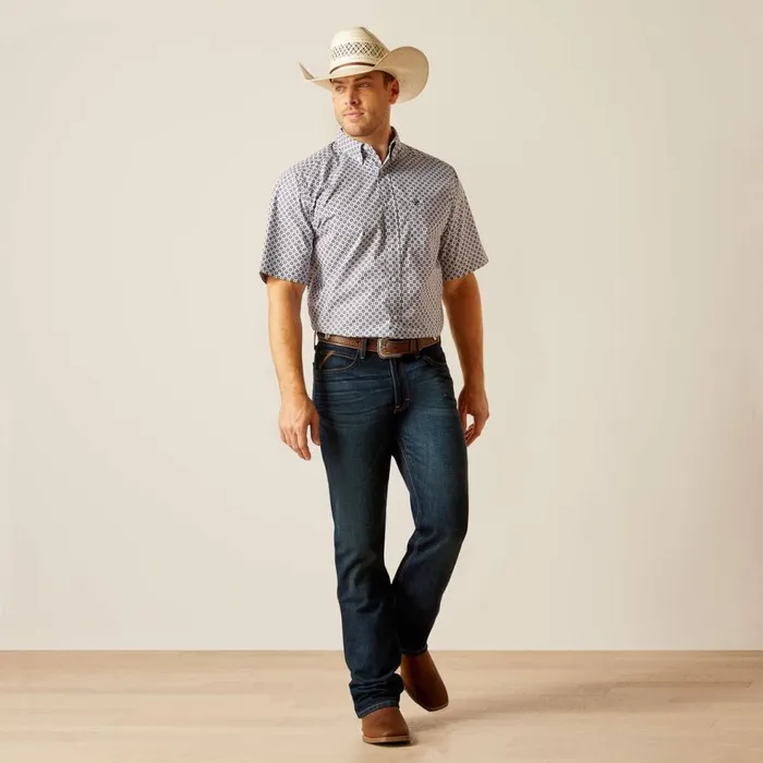 Men Denver Classic Fit Shirt Blue Ariat Button Down Shirts Men Denver Classic Fit Shirt Blue Ariat Button Down Shirts