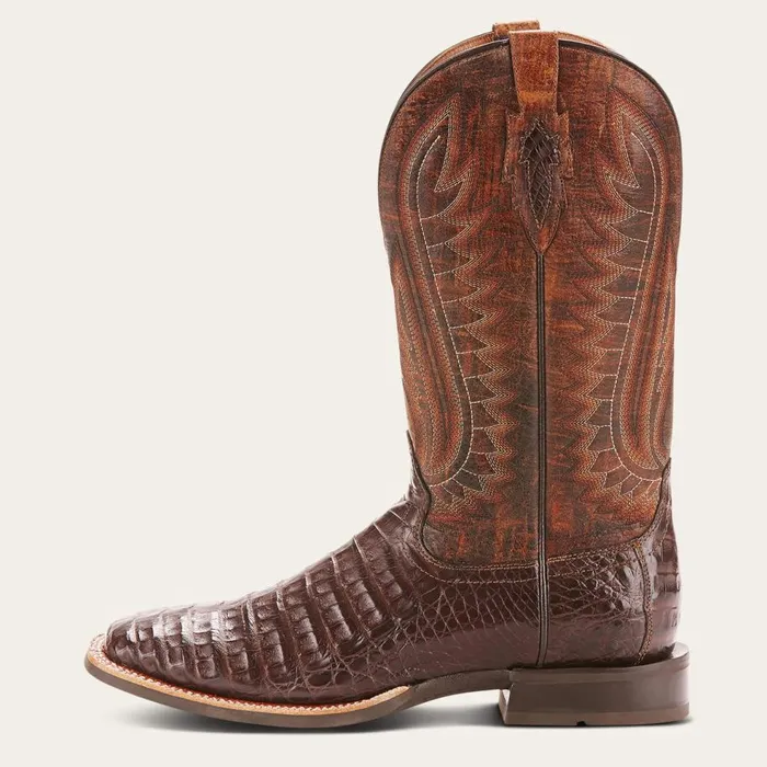 Men Double Down Western Boot Antique Pecan Caiman Belly Ariat Western Boots Men Double Down Western Boot Antique Pecan Caiman Belly Ariat Western Boots