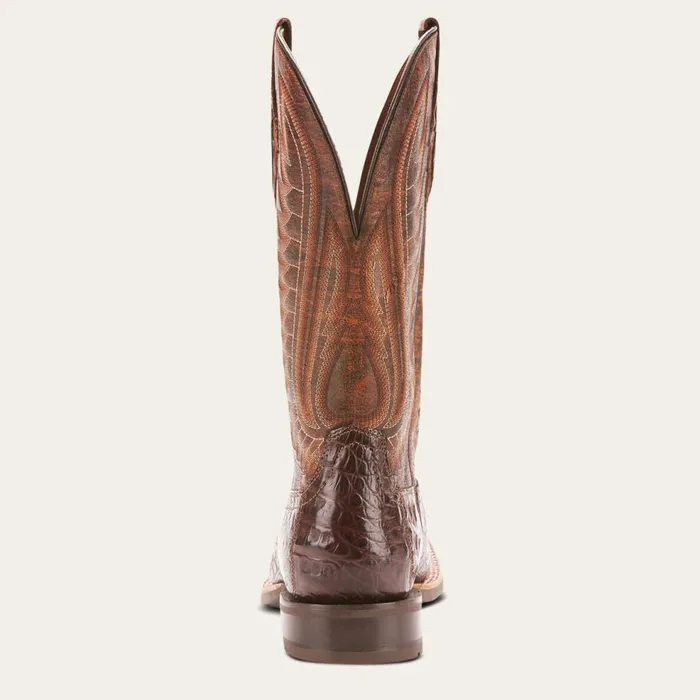 Men Double Down Western Boot Antique Pecan Caiman Belly Ariat Western Boots Men Double Down Western Boot Antique Pecan Caiman Belly Ariat Western Boots