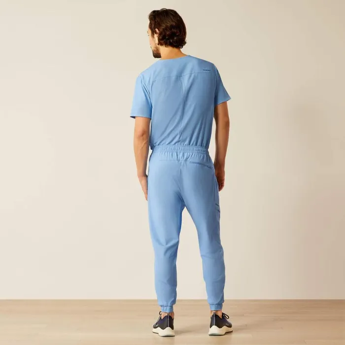 Men Drew Cargo Stretch Jogger Scrub Pant Light Blue Heather Ariat Scrubs Men Drew Cargo Stretch Jogger Scrub Pant Light Blue Heather Ariat Scrubs