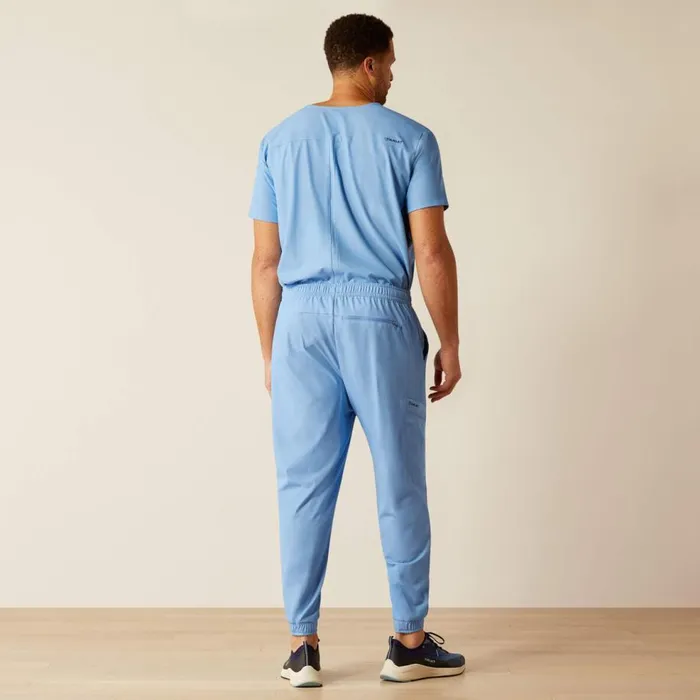 Men Drew Cargo Stretch Jogger Scrub Pant Light Blue Heather Ariat Scrubs Men Drew Cargo Stretch Jogger Scrub Pant Light Blue Heather Ariat Scrubs