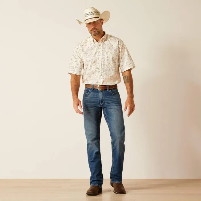 Men Edison Classic Fit Shirt Tan Ariat Button Down Shirts Men Edison Classic Fit Shirt Tan Ariat Button Down Shirts