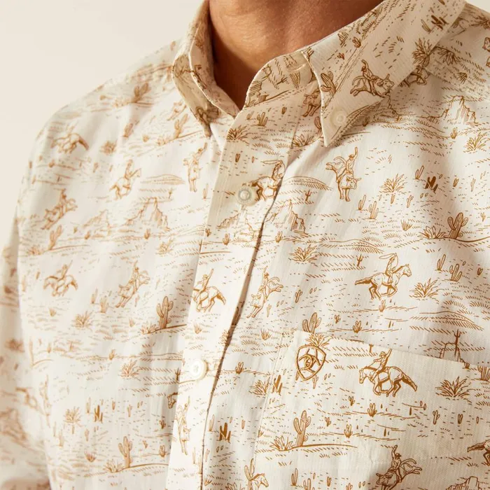 Men Edison Classic Fit Shirt Tan Ariat Button Down Shirts Men Edison Classic Fit Shirt Tan Ariat Button Down Shirts