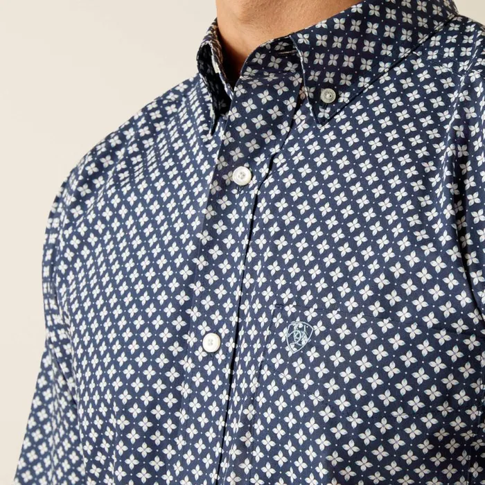 Men Emile Fitted Shirt Mood Indigo Ariat Button Down Shirts Men Emile Fitted Shirt Mood Indigo Ariat Button Down Shirts