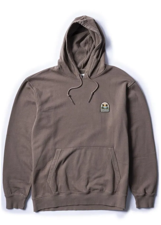 Men Fleece and Hoodies Vissla Solid Sets Eco Po Hoodie Driftwood