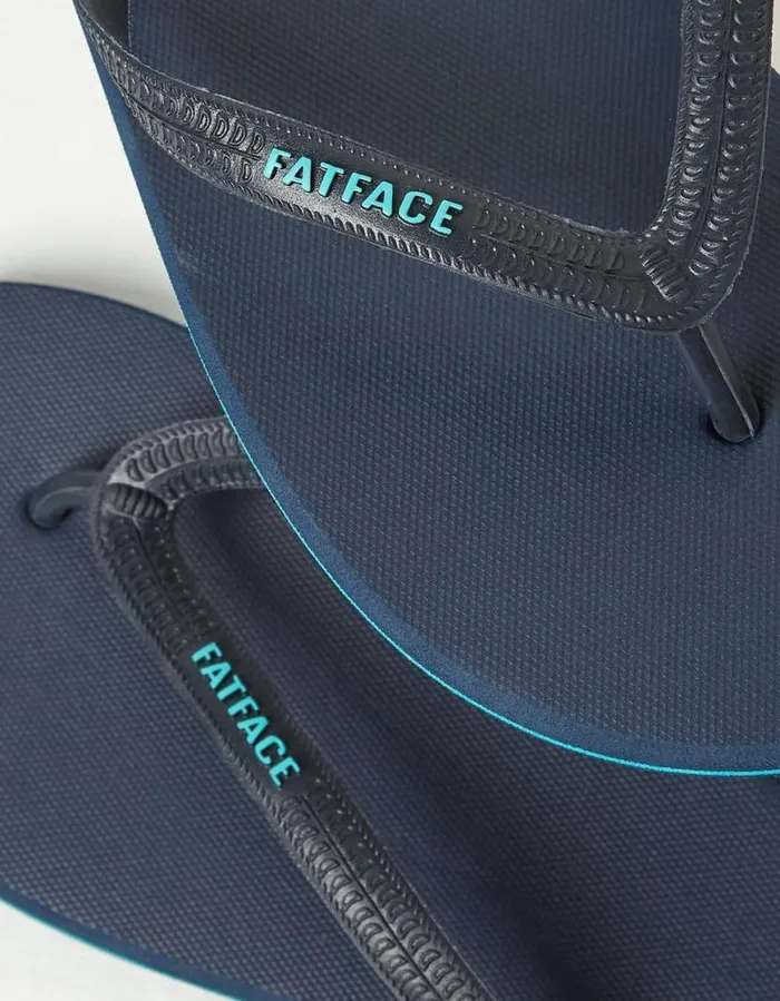 Men Flip Flops FatFace Henley Flip Flops Navy