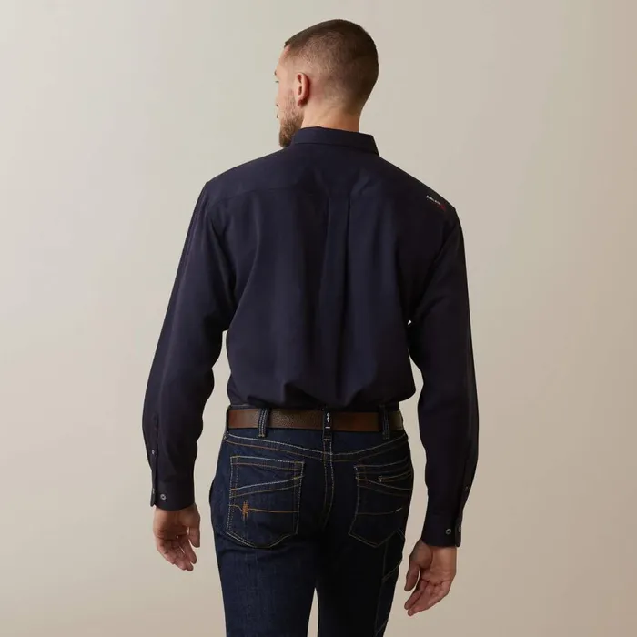 Men FR Air Inherent Work Shirt Navy Heather Ariat Button Down Shirts Men FR Air Inherent Work Shirt Navy Heather Ariat Button Down Shirts