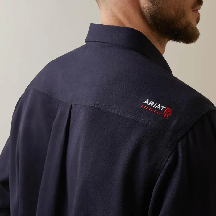Men FR Air Inherent Work Shirt Navy Heather Ariat Button Down Shirts Men FR Air Inherent Work Shirt Navy Heather Ariat Button Down Shirts