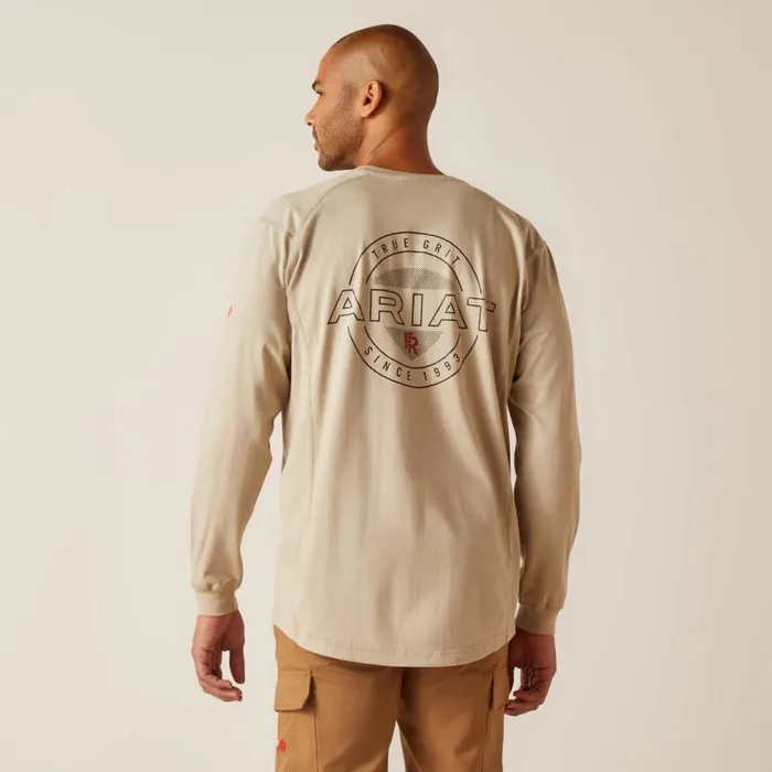 Men FR Air True Grit TShirt Silver Lining Ariat Workwear