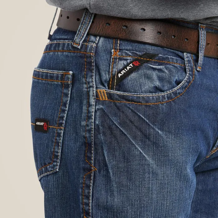 Men FR M3 Loose Basic Stackable Straight Leg Jean Flint Ariat Workwear Men FR M3 Loose Basic Stackable Straight Leg Jean Flint Ariat Workwear