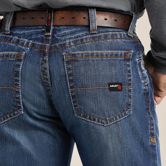 Men FR M3 Loose Basic Stackable Straight Leg Jean Flint Ariat Workwear Men FR M3 Loose Basic Stackable Straight Leg Jean Flint Ariat Workwear